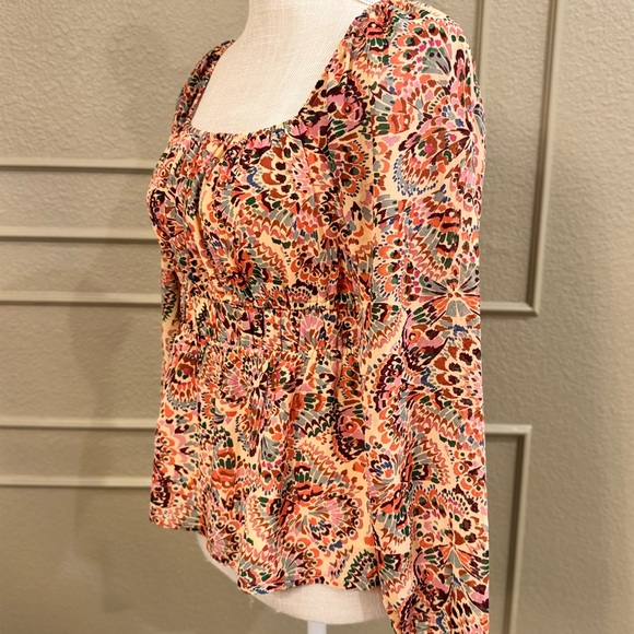 DR2 Floral Women's Top - Multicolor- long sleeves. Size XS - Picture 4 of 7